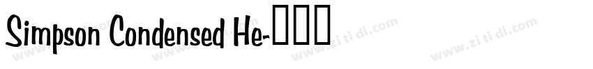 Simpson Condensed He字体转换